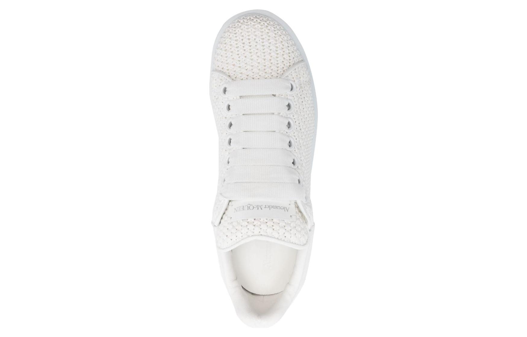 Shop (W) Alexander McQueen Zapatillas Bajas 'Cuero Blanco' 755628W4WA2