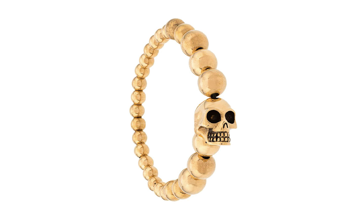 (Women) Alexander McQueen Metal Sneakers Gold 554504J160G0448