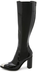 Alexander McQueen亞歷山大麥昆Punk龐克過膝高筒靴 女款 黑色 Buy Alexander McQueen亞歷山大麥昆Punk龐克過膝高筒靴 女款 黑色