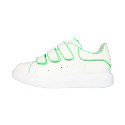 (W) Alexander McQueen Oversize Sole Sneakers 'White Green'