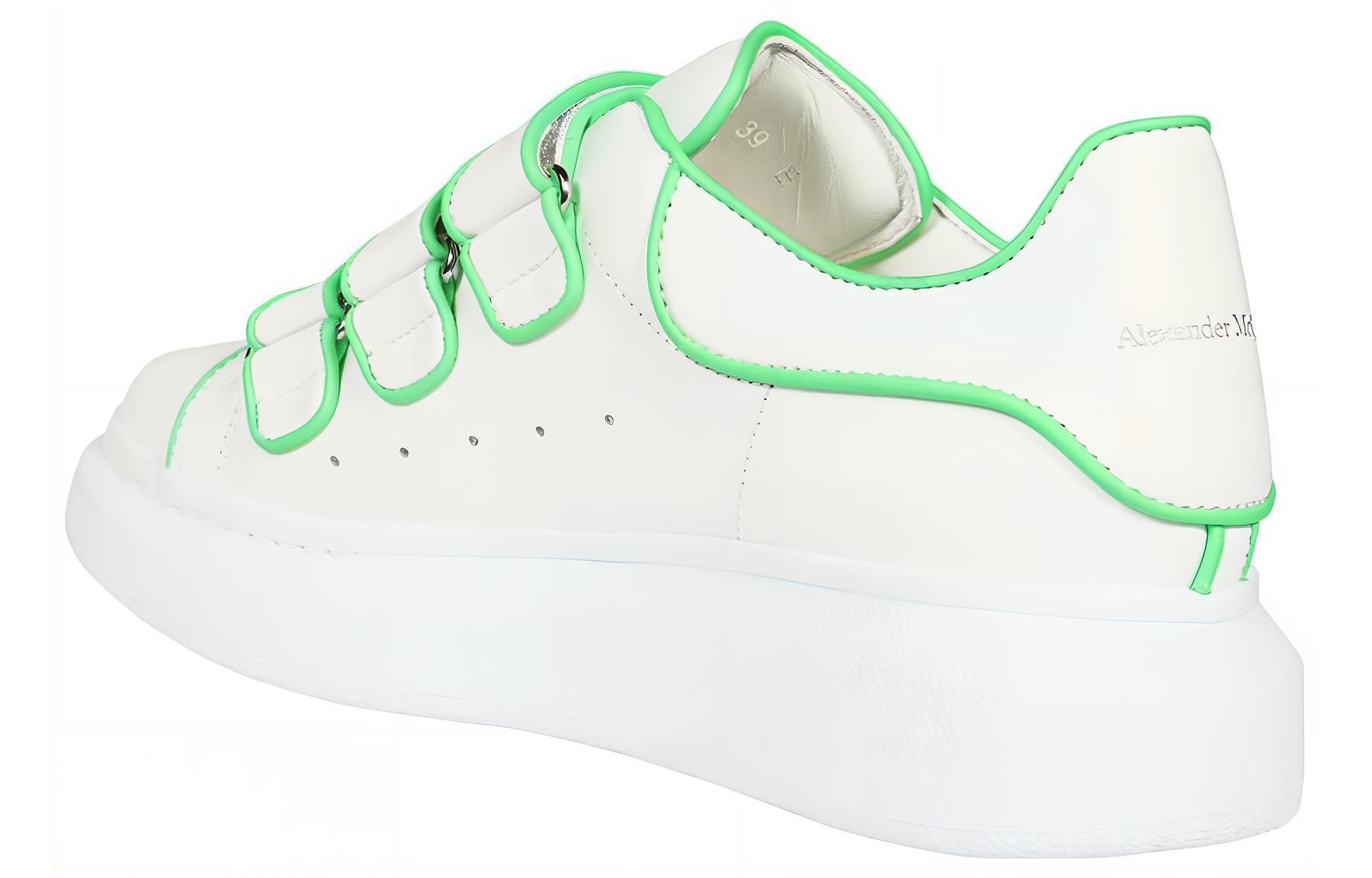 (W) Alexander McQueen Oversize Sole Sneakers 'White Green' 圖 4