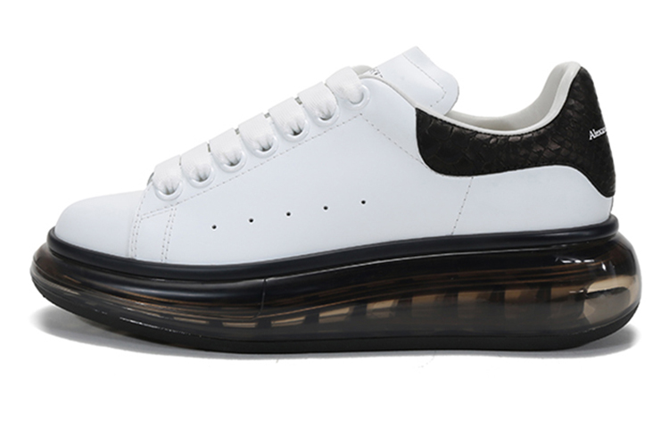 (Women) Alexander McQueen Oversized 'Simple Fashion Black and White Low Top Sneakers' 650796WHZ4V9061
