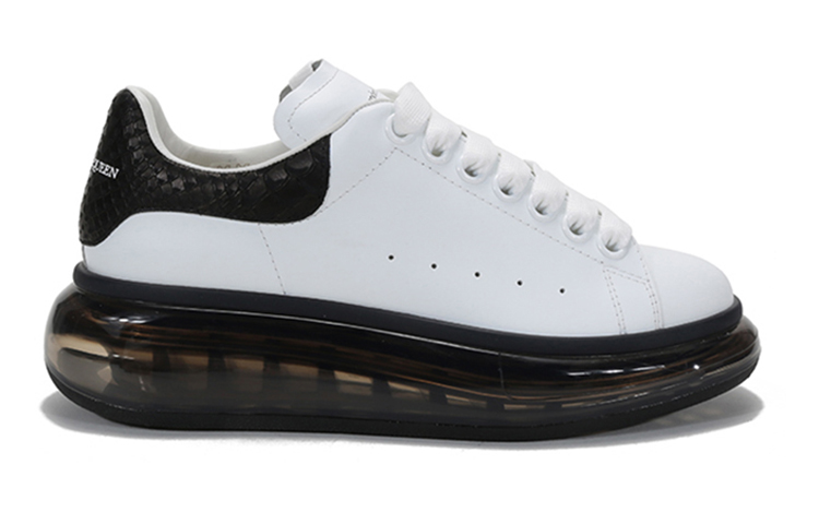 Order (Women) Alexander McQueen Oversized 'Simple Fashion Black and White Low Top Sneakers' 650796WHZ4V9061