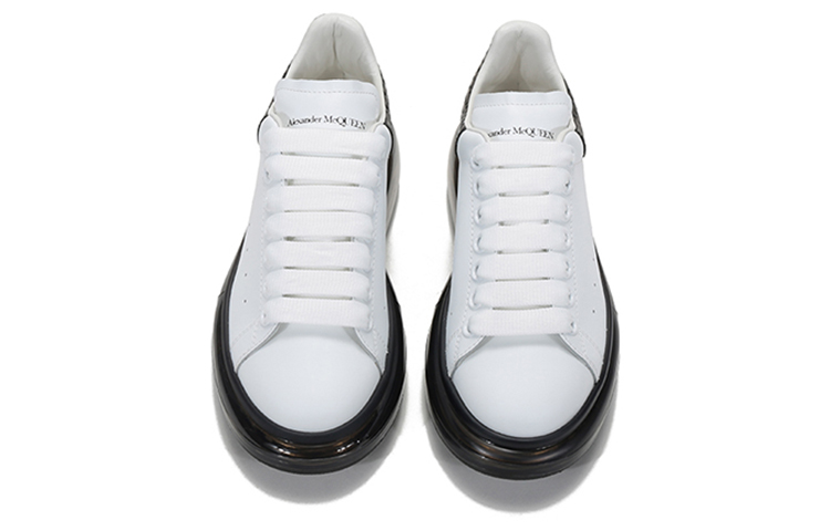 Shop (Women) Alexander McQueen Oversized 'Simple Fashion Black and White Low Top Sneakers' 650796WHZ4V9061