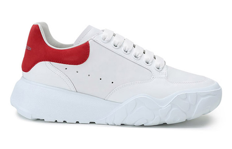 Order (Women) Alexander McQueen Oversized Court Sneaker 'White Lust Red' 633915-WHZ96-9676