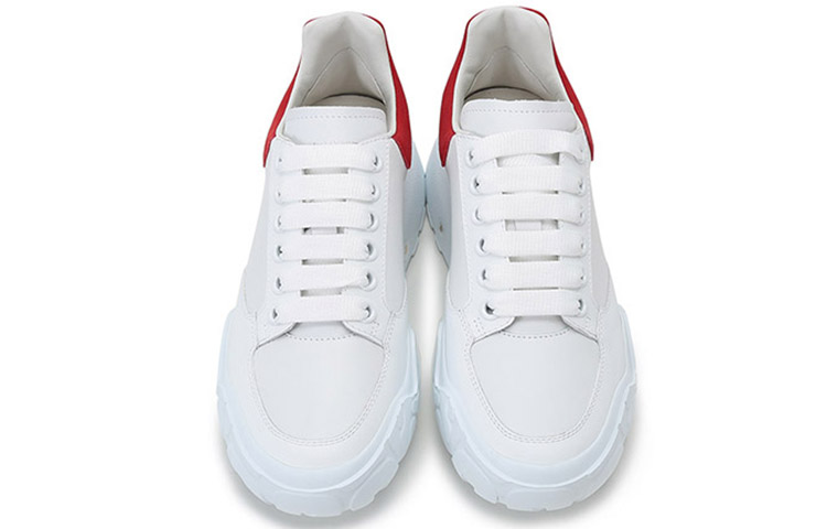 Shop (Women) Alexander McQueen Oversized Court Sneaker 'White Lust Red' 633915-WHZ96-9676