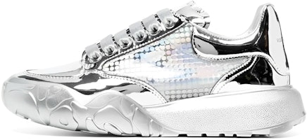 (Women) Alexander McQueen Oversized Court Trainer 'Silver Holographic' 685679-W4SI1-8257 (Women) Alexander McQueen Oversized Court Trainer 'Silver Holographic' 685679-W4SI1-8257