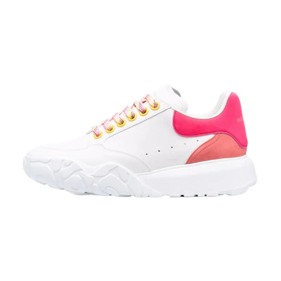 (W) Alexander McQueen Oversized Court Trainer 'White Peony Pink'