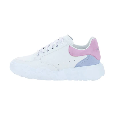 (W) Alexander McQueen Oversized Court Trainer 'White Lilac Blue'