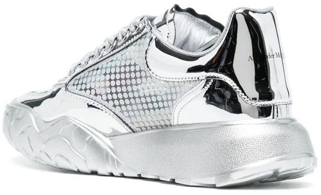 (Women) Alexander McQueen Oversized Court Trainer 'Silver Holographic' 685679-W4SI1-8257 Lookbook (Women) Alexander McQueen Oversized Court Trainer 'Silver Holographic' 685679-W4SI1-8257
