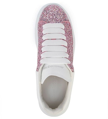 (Women) Alexander McQueen Oversized Fuchsia White Glitter 621062W4RN15686 Shop (Women) Alexander McQueen Oversized Fuchsia White Glitter 621062W4RN15686
