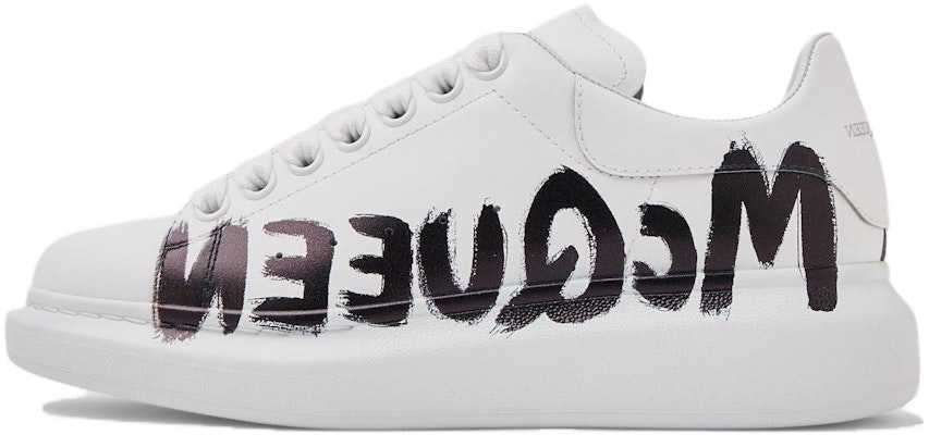 (W) Alexander McQueen Oversized Graffiti Blanco Negro 698614WIBNK9061 Buy (W) Alexander McQueen Oversized Graffiti Blanco Negro 698614WIBNK9061