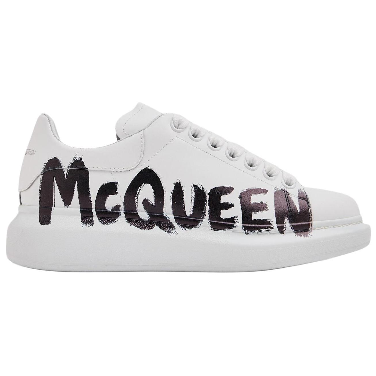Order (W) Alexander McQueen Oversized Graffiti Blanco Negro 698614WIBNK9061