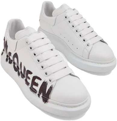 (W) Alexander McQueen Oversized Sneaker Graffiti Wit Zwart 698614WIBNK9061 Purchase (W) Alexander McQueen Oversized Sneaker Graffiti Wit Zwart 698614WIBNK9061