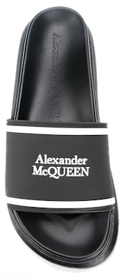 (Women) Alexander McQueen Oversized Hybrid Signature Slide 'Black White' 633908-W4N40-1006 Purchase (Women) Alexander McQueen Oversized Hybrid Signature Slide 'Black White' 633908-W4N40-1006