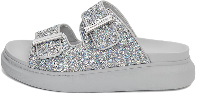 (W) Alexander McQueen Sandal Oversize 'Silver Glitter' 708097-W4JFA-8387 Buy (W) Alexander McQueen Sandal Oversize 'Silver Glitter' 708097-W4JFA-8387