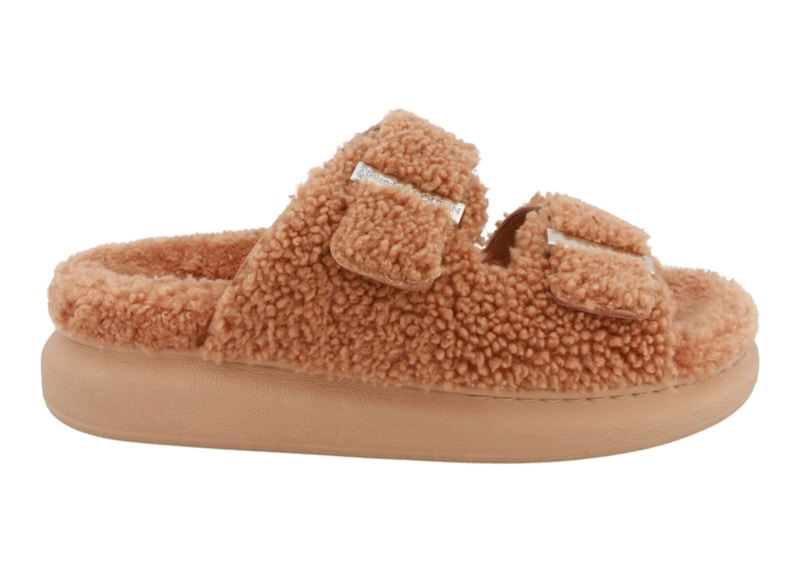 (Women) Alexander McQueen Oversized Hybrid Slide 'Shearling Pink' 676731WLEK36818