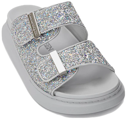 (W) Alexander McQueen Sandal Oversize 'Silver Glitter' 708097-W4JFA-8387 Order (W) Alexander McQueen Sandal Oversize 'Silver Glitter' 708097-W4JFA-8387