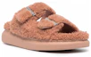 Lookbook (W) Alexander McQueen Oversized Hybrid Slide 'Shearling Pink' Wanita 676731-WLEK3-6818