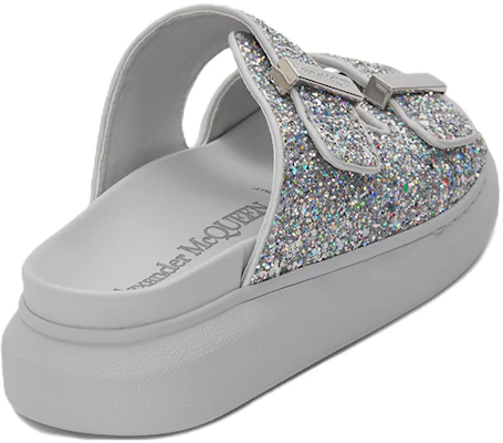 (W) Alexander McQueen Sandal Oversize 'Silver Glitter' 708097-W4JFA-8387 Lookbook (W) Alexander McQueen Sandal Oversize 'Silver Glitter' 708097-W4JFA-8387