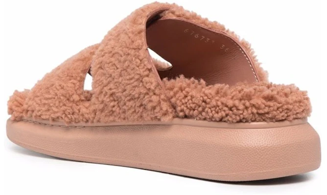 (W) Alexander McQueen Oversized Hybrid Slide 'Shearling Pink' Wanita 676731-WLEK3-6818 Shop (W) Alexander McQueen Oversized Hybrid Slide 'Shearling Pink' Wanita 676731-WLEK3-6818