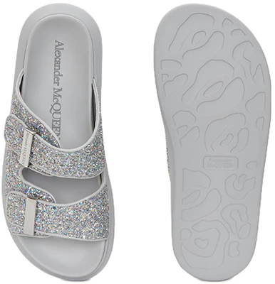 (W) Alexander McQueen Sandal Oversize 'Silver Glitter' 708097-W4JFA-8387 Shop (W) Alexander McQueen Sandal Oversize 'Silver Glitter' 708097-W4JFA-8387