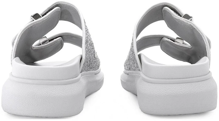 (W) Alexander McQueen Sandal Oversize 'Silver Glitter' 708097-W4JFA-8387 Purchase (W) Alexander McQueen Sandal Oversize 'Silver Glitter' 708097-W4JFA-8387