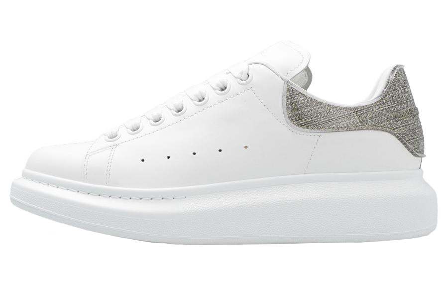 (Women) Alexander McQueen Oversized Leather Sneakers 'White Grey' 733010WICYK9075