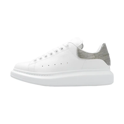 (W) Alexander McQueen Oversized Leather Sneakers 'White Grey'
