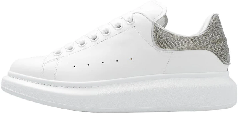 (W) Alexander McQueen Oversized Leder-Sneaker ''Weiß Grau'' 733010WICYK9075 Buy (W) Alexander McQueen Oversized Leder-Sneaker ''Weiß Grau'' 733010WICYK9075