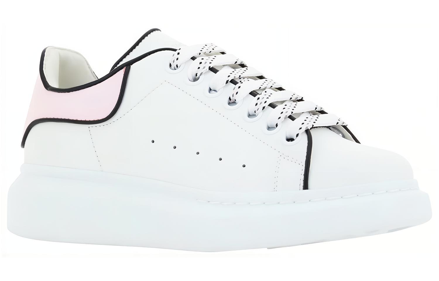 Order (W) 알렉산더 맥퀸 오버사이즈 레더 스니커즈 '화이트 핑크' 733003WHJE58845