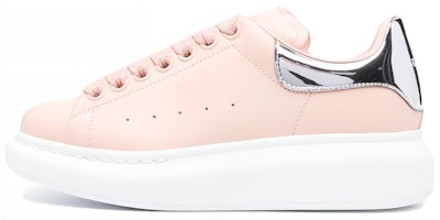 (Women) Alexander McQueen Oversized Light Pink Silver-Tone 718232WIEE42977 (Women) Alexander McQueen Oversized Light Pink Silver-Tone 718232WIEE42977
