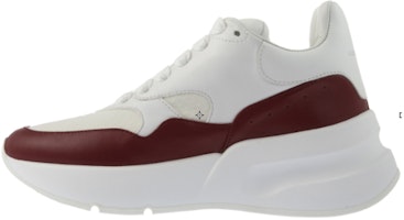 (Women) Alexander McQueen Oversized Runner in Nappa Calf Leather 'White Burgundy' 533710WHT999093 (Women) Alexander McQueen Oversized Runner in Nappa Calf Leather 'White Burgundy' 533710WHT999093