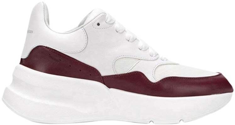 (W) Alexander McQueen Oversized Runner Nappa Kulit Lembu 'Putih Burgundy' 533710WHT999093 Order (W) Alexander McQueen Oversized Runner Nappa Kulit Lembu 'Putih Burgundy' 533710WHT999093