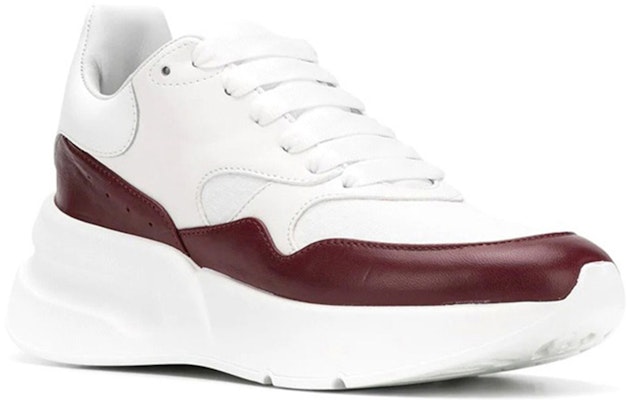 (W) Alexander McQueen Oversized Runner Nappa Kulit Lembu 'Putih Burgundy' 533710WHT999093 Lookbook (W) Alexander McQueen Oversized Runner Nappa Kulit Lembu 'Putih Burgundy' 533710WHT999093