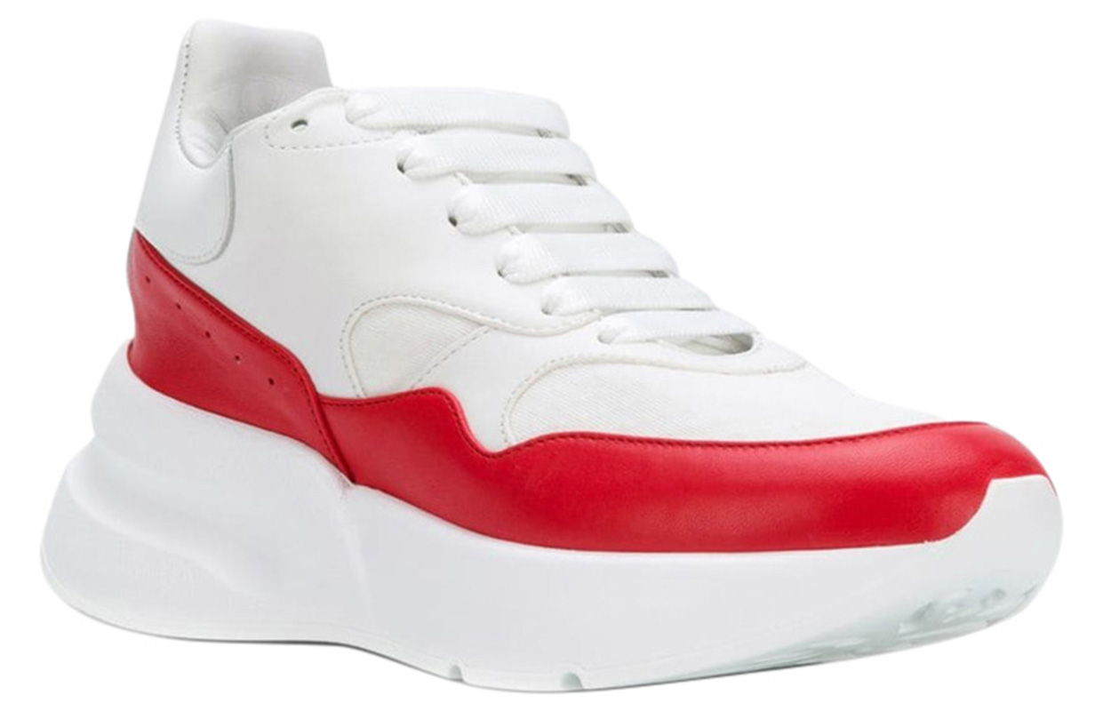 Lookbook (Women) Alexander McQueen Oversized Runner in Nappa Calf Leather 'White Red' 533710WHT999092