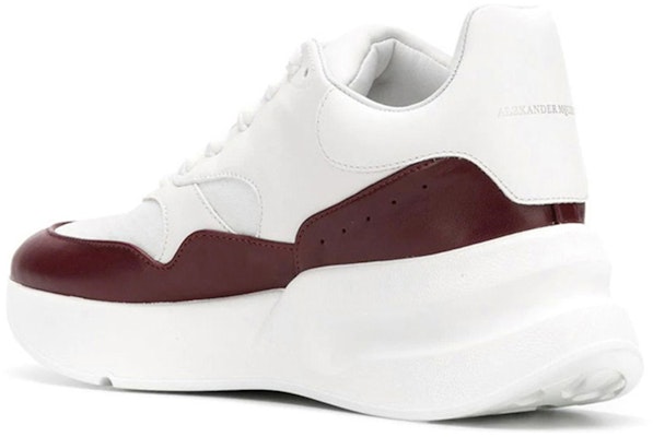 (W) Alexander McQueen Oversized Runner Nappa Kulit Lembu 'Putih Burgundy' 533710WHT999093 Shop (W) Alexander McQueen Oversized Runner Nappa Kulit Lembu 'Putih Burgundy' 533710WHT999093