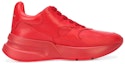 Order (W) Alexander McQueen Oversized Runner Low Top Kulit & Mesh 'Pure Red' Sneakers 533710WHRU06409