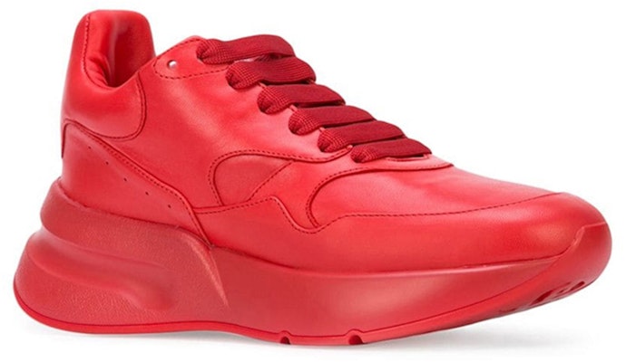 (Women) Alexander McQueen Oversized Runner Low Top Leather Sneakers with Mesh 'Pure Red' 533710WHRU06409 Lookbook (Women) Alexander McQueen Oversized Runner Low Top Leather Sneakers with Mesh 'Pure Red' 533710WHRU06409