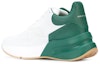 Shop (W) Alexander McQueen Oversized Runner Low Top Leather Sneakers Mesh 'Putih Hijau' 533709WHRU39463