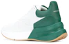 Shop (Women) Alexander McQueen Oversized Runner Low Top Leather Sneakers with Mesh 'White Green' 533709WHRU39463
