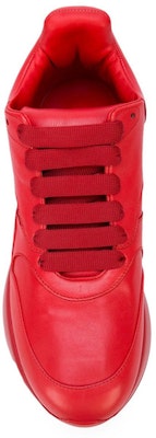 (Women) Alexander McQueen Oversized Runner Low Top Leather Sneakers with Mesh 'Pure Red' 533710WHRU06409 Purchase (Women) Alexander McQueen Oversized Runner Low Top Leather Sneakers with Mesh 'Pure Red' 533710WHRU06409
