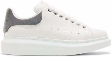 (Women) Alexander McQueen Oversized Snake Print White Grey 718232WIEE79154 (Women) Alexander McQueen Oversized Snake Print White Grey 718232WIEE79154