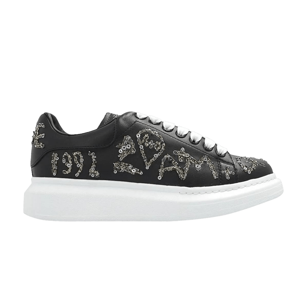Buy (W) 亚历山大·麦昆 黑白亮片加厚运动鞋 710404WICEA1081