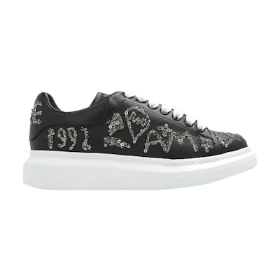 (W) Alexander McQueen Oversized Sneaker 'Black White Sequins'