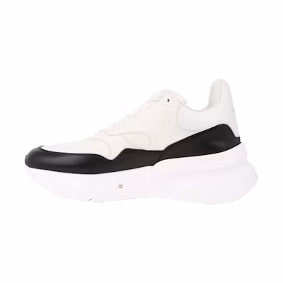 (W) Alexander McQueen Oversized RNNR in Nappa Calf Leather 'White Black'