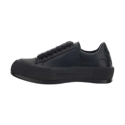 (W) Alexander McQueen Oversized Sneaker 'Black Leather'