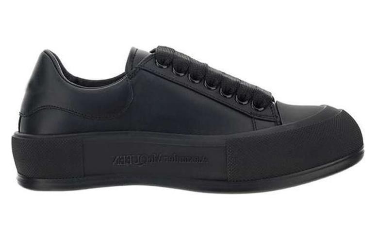(W) Alexander McQueen Oversized Sneaker 'Black Leather' 圖 2