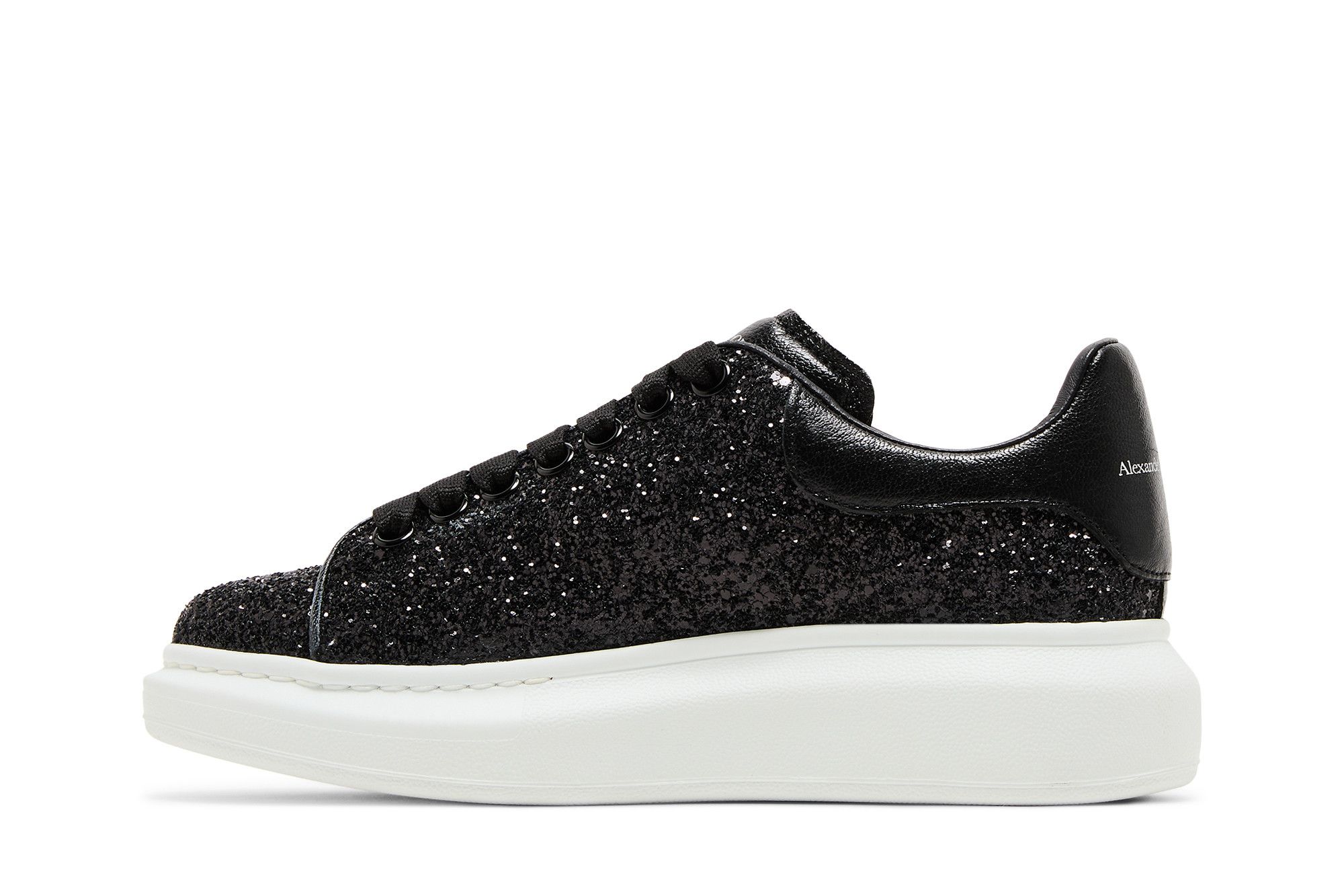 Lookbook (W) Alexander McQueen Oversized Sneaker 'Hitam Putih Glitter' 553771-W4EY4-1000