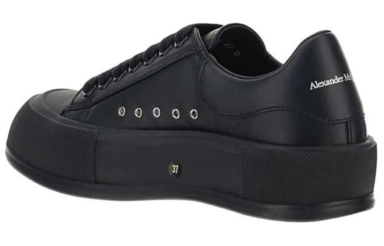 (W) Alexander McQueen Oversized Sneaker 'Black Leather' 圖 4